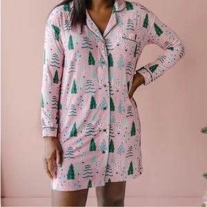Little Sleepies pink twinkle trees nightgown